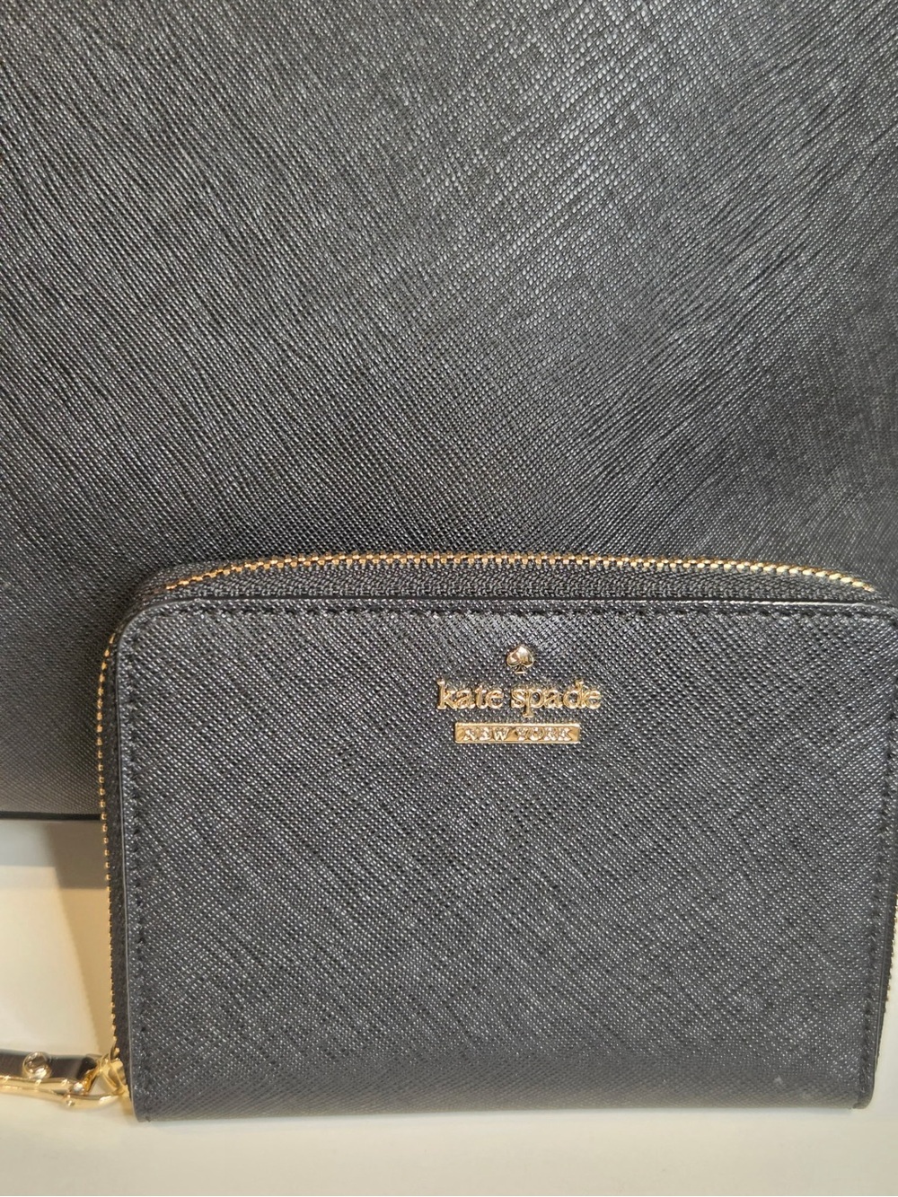 kate spade Black Saffiano Tote with Matching Zip Wallet - Picture 12 of 15